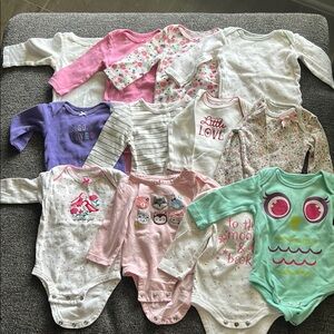 12 long-sleeve Onesies/ bodysuit bundle